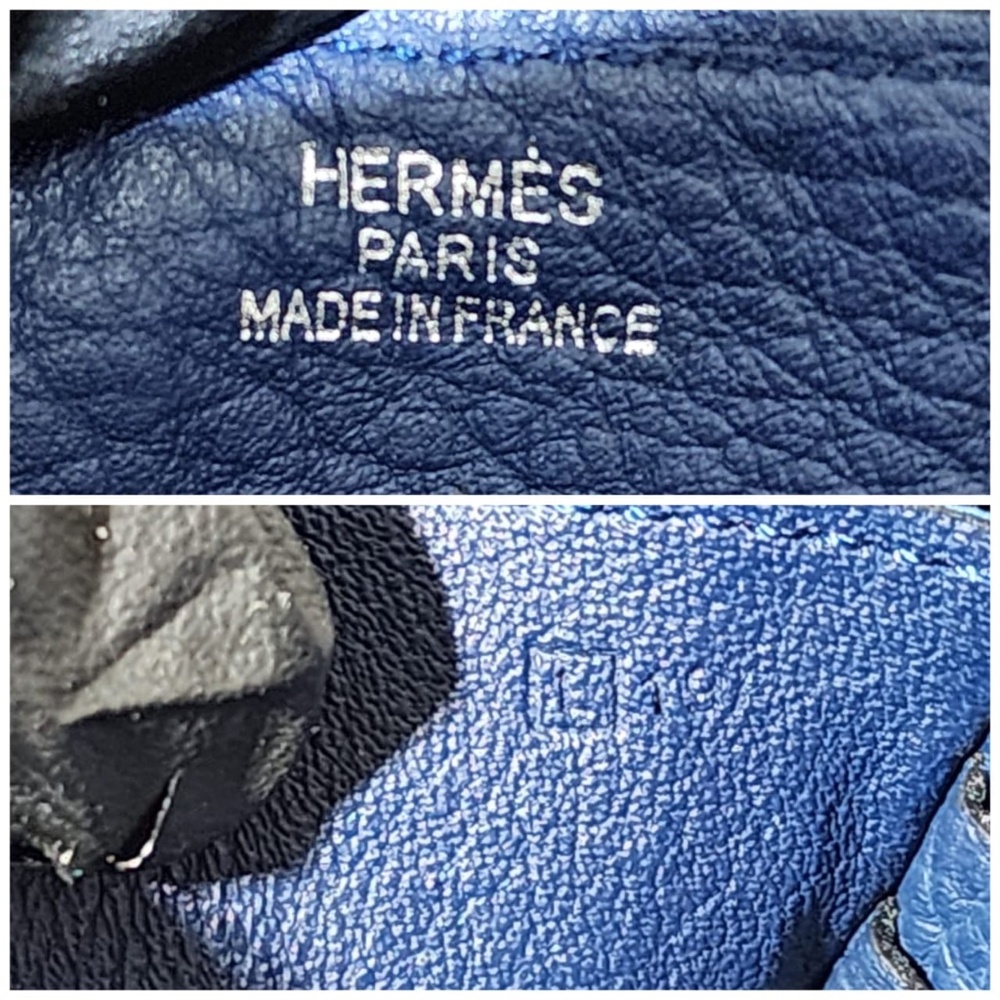 Authentic Hermes Long Azap Epsom Leather Wallet Navy Blue - Picture 4 of 11